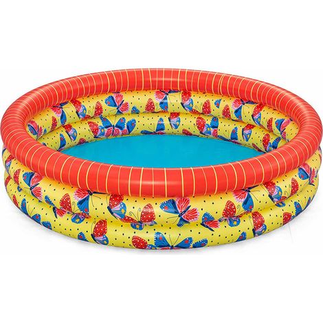 Bestway Piscina Gonfiabile per Bambini 3 Anelli Farfalle 168x38 cm +2 Anni Giardino 51202 (1/5)