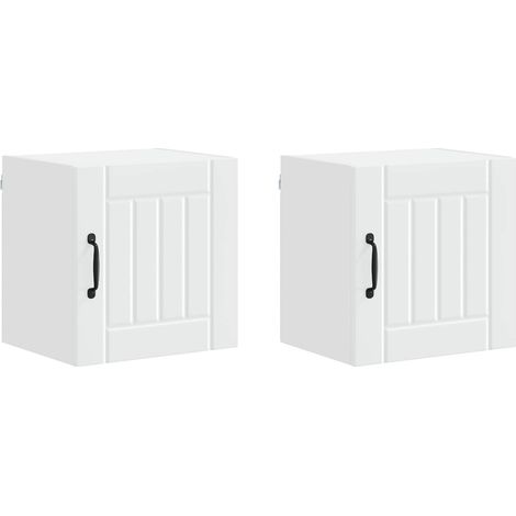 Maison Exclusive - Armadietto a muro LUCCA 2 pcs Bianco 40 x 31 x 40 cm
