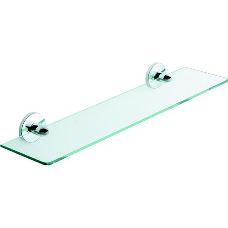 Metaform - Mensola 52cm da parete Cromo in Acciaio cromato e vetro Mod. One cromo