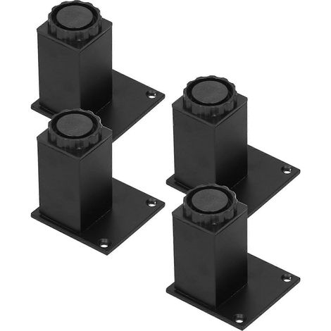 Ensemble de pieds de meubles carrés en alliage d'aluminium à hauteur réglable, adaptés aux canapés et aux armoires, 80 mm. (1/5)
