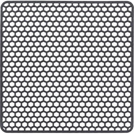 Tapis d'évier noir, rectangulaire/carré incurvé, protection pour évier de cuisine (1/4)
