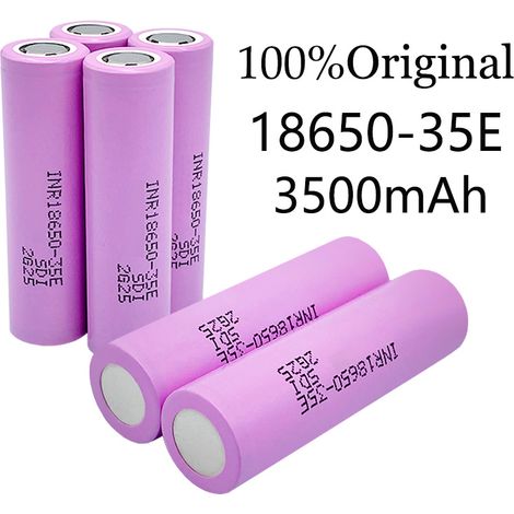In stock: INR18650-35E 3500mAh lithium battery, 10A discharge capacity for power tools. (1/4)