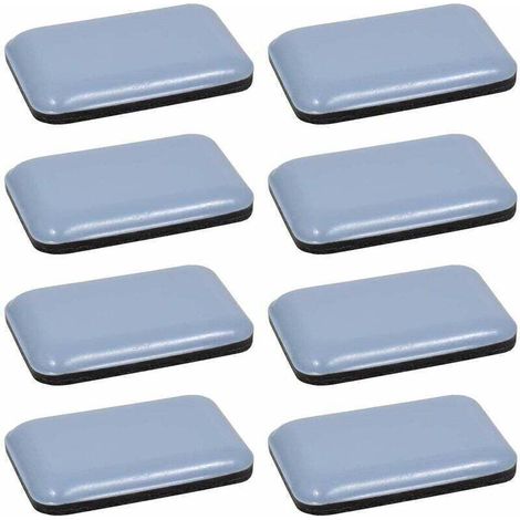 8 almohadillas deslizantes de teflón, autoadhesivas, rectangulares de PTFE, 35 x 25 mm, protección para suelos de parquet, patas de sillas y muebles - Crezuo