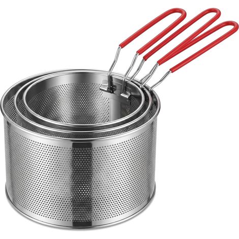 3 Pièces Passoire en Acier Inoxydable, 14/16/18 cm Passoire Inox Cuisine (1/5)