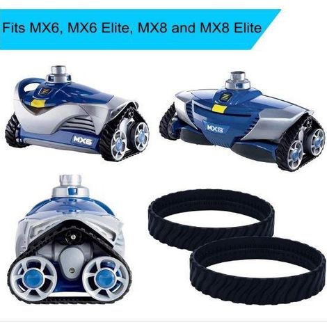 Pneus de rechange (lot de 2) pour robots nettoyeurs de piscine Zodiac MX8 et MX6