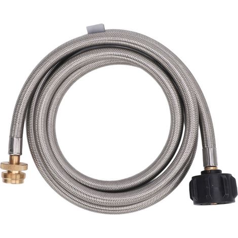 Jeffergarden Adaptateur de tuyau de gaz de 1,5 m en acier inoxydable, rallonge de 0,5 à 9 kg pour chauffe-eau Buddy.-DOU