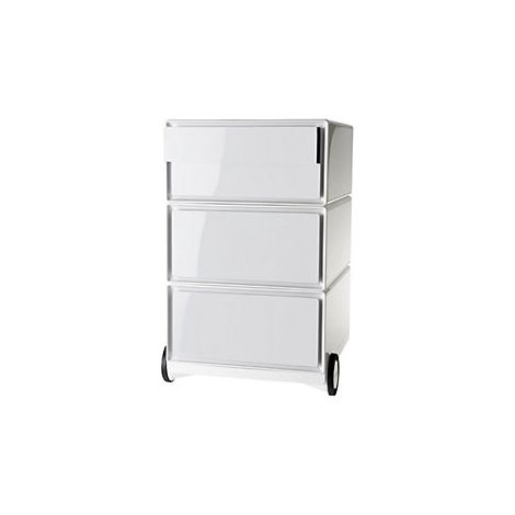 Buck rodante easyBox®  2 cajones  2 cajones planos  blanco /