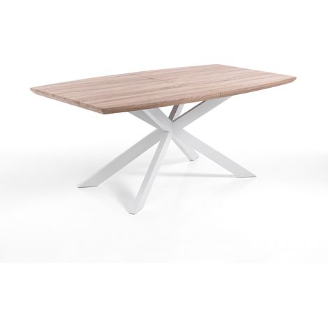 Mesa extensible efecto madera de roble cm. Al.76 x P.90 x L.160/210 (1/4)