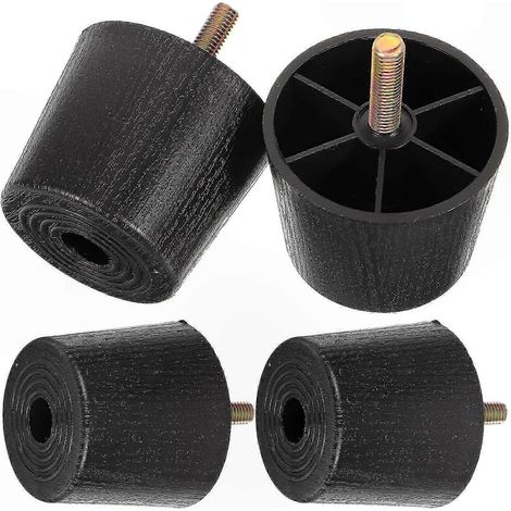 Rehausseur de meubles noir réglable en hauteur, compatible avec les canapés et autres meubles, 8x8 cm, lot de 4. (1/5)