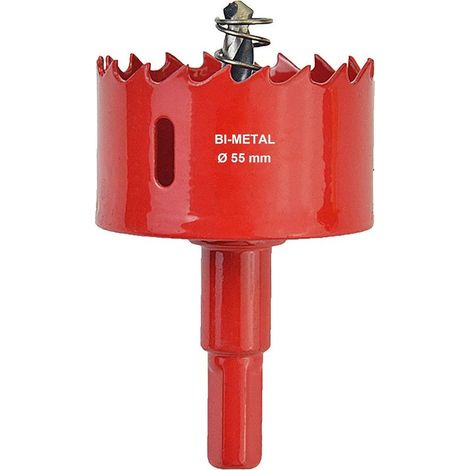 Sega a tazza M42 da 55 mm con adattatore esagonale per ferro, alluminio, cartongesso, tubi, plastica e metalli (1 pz) (1/5)