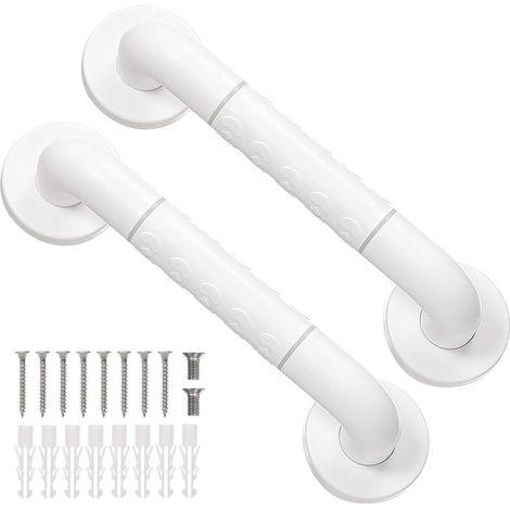 Zwei Haltegriffe aus Edelstahl für Badezimmer und Dusche, speziell für Senioren (30 cm).