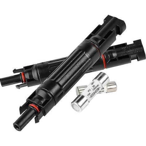 15A 1000V IP67 Solarsicherung, Inline-Solarsicherungshalter, 2 Stück, Stecker und Buchse für Photovoltaikmodule (1/5)