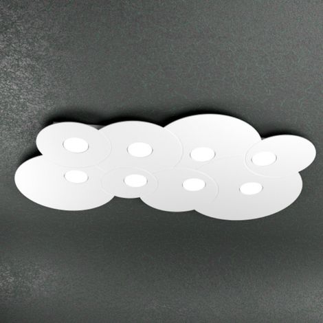 Plafoniera Moderna Cloud Metallo Bianco 8 Luci Gx53 (1/5)