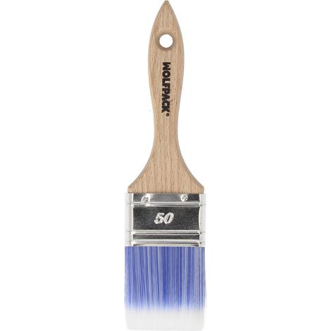 WOLFPACK LINEA PROFESIONAL Pennello professionale Plus Larghezza 50 mm. Setole sintetiche in PBT, manico ergonomico in legno di faggio, pennello per pittura, pennello per pittura. (1/5)