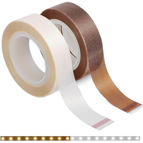 Rouleaux Ruban Adhésif Occultant Bande LED 1,5cm – Blanc Marron – Diffuseur Éclairage Cuisine – Accessoire Rétroéclairage TV (1/5)