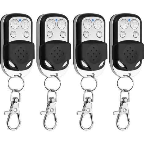 3 Pcs Telecommande Universelle Portail, 433,92 MHz Télécommande Garage sans Fil à 4 Boutons avec Couvercle Coulissant Porte Clés pour Porte Garage Électrique (1/5)