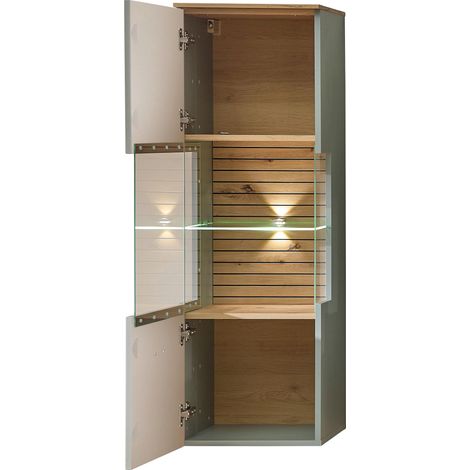 Mömax Hängevitrine Memphis Grün/Eiche Artisan (1/5)