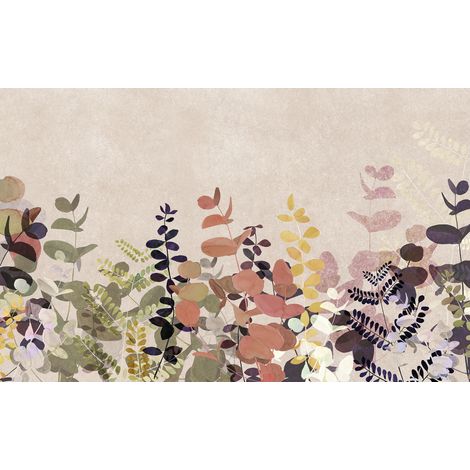Papier peint panoramique romantique,modern Arbuste Brumeux (1/4)