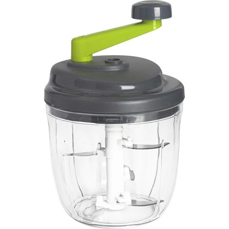 Robot culinaire manuel - Hachoir manuel multifonctionnel Hachoir à pousser manuel Hachoir sans odeur (avec bac) Remueur d'oignons manuel Hachoir à légumes rapide (pour raviolis, tartes, œufs, etc. (1/5)