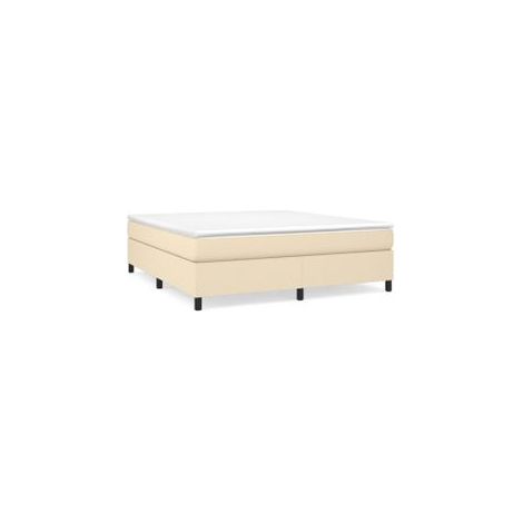 Sommier à lattes de lit avec matelas Crème 180x200 Tissu (1/5)