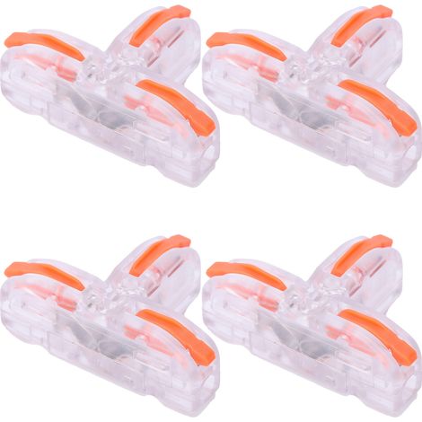 Connecteur de fil rapide en T, 20 pièces, répartiteur de câble à enfichage SPLT1, transparent, sans soudure (1/5)
