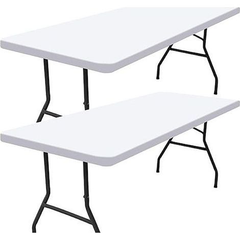 Lot de 2 nappes de pique‑nique rectangulaires beige 30"x96", pour table 8 pieds, nappe extensible élastique pour camping et fêtes (1/3)