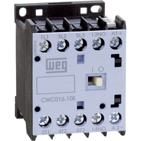 WEG CWC07-01-30D24 Contacteur 3 NO (T) 3 kW 230 V/AC 7 A avec contact auxiliaire 1 pc(s) Y061841 (1/2)