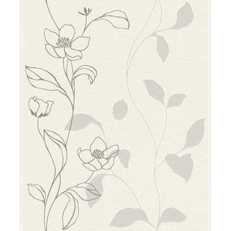 Rasch Vliestapete 804614 Selection blumen beige 10,05 x 0,53 m Wandtapete