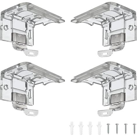 Lot de 4 clips d'installation robustes pour stores pliants en PVC - Installation facile - Supports de stores mobiles (1/5)