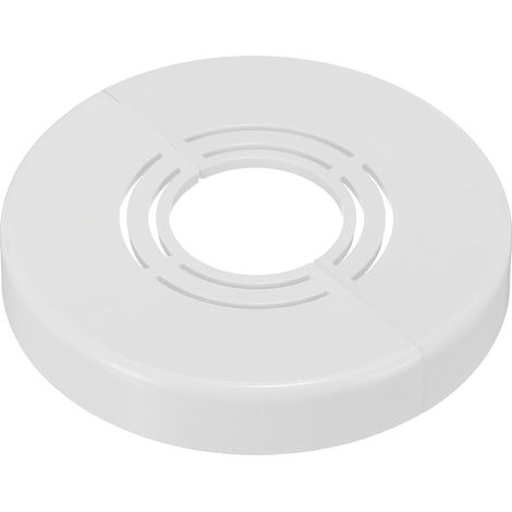 Brida divisora ​​de montaje en pared de 0,8/1/1,3 pulgadas, placa de cubierta redonda de ABS recortable de 0,4 pulgadas de espesor para grifo y tubería de agua, color blanco (1/5)