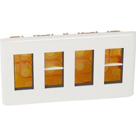 LEGRAND 078874L  Box workstation da incasso Mosaico per moduli 4x4, bianco