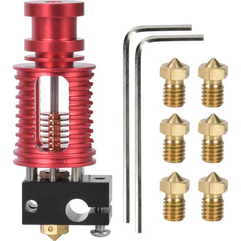Buse imprimante 3D en alliage haute précision, extrudeur courte distance 1,75/0,4mm, accessoire compatible MK3/MK3S, kit pièce métallique pour impression précise (1/5)