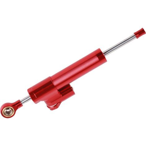 Ammortizzatore di sterzo universale per motociclette in lega di alluminio, con sistema di controllo e stabilizzazione della sicurezza (rosso) (1/5)
