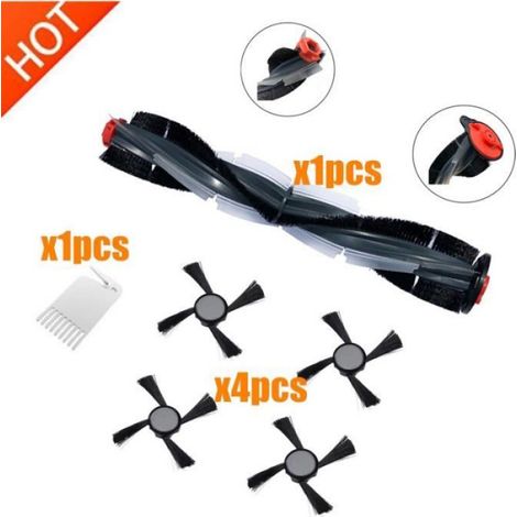 Kit Accessoires Remplacement Aspirateur Robot - Brosse Principale - Compatible Série Neato Botvac D - 6 Pièces (1/4)