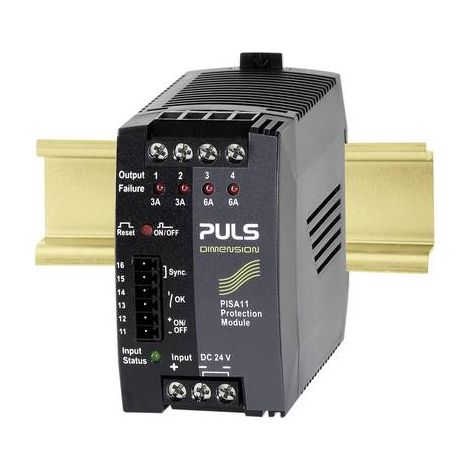 Module de protection 4 canaux Entrée 24V DC / 2 x 3 A / 2 x 6 A PULS DIMENSION PISA11.203206 (1/2)