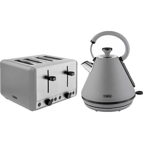 Tower Sera Kettle & 4 Slice Toaster Set Grey (1/5)