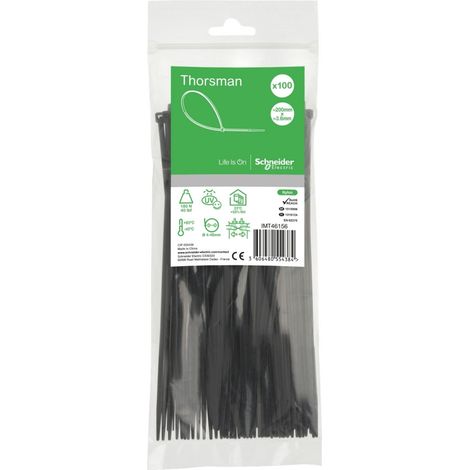 Serre-câbles Schneider Electric IMT46156 200 mm noir 100 pc(s) (1/3)