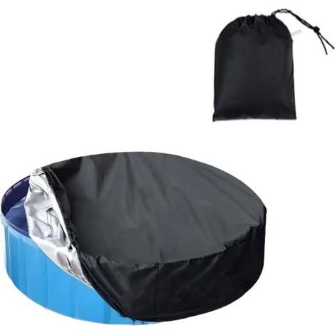BelleRise – Faltbare, runde Poolabdeckung – UV-beständig, tragbar, mit Aufbewahrungstasche – Geeignet für Planschbecken – 190 x 30 cm (1/5)