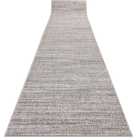 Läufer SIZAL FLOORLUX Modell 20389 silber / schwarz 100 cm grey 100x110 cm