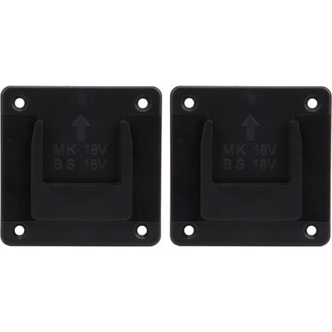 Beyamis Lot de 2 supports muraux de rangement pour outils électriques Makita 18V, noir (1/5)