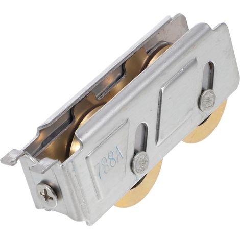 roulettes pour Portes Coulissantes 22 Mm Double Roue en Cuivre 11,5 Mm Rainurée Acier Inoxydable Galets Support Porte Placard Et Moustiquaire Remplacement Kit pour Baie Vitrée (1/5)