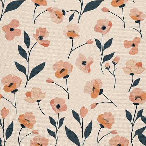 Tela decorativa para exteriores Oxford - Motivo de flores I DX5426 (1/5)
