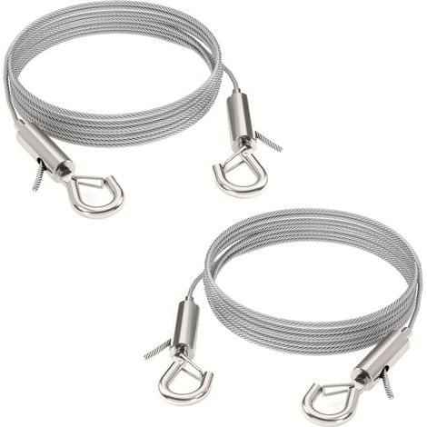 Verstellbarer Draht für Spiegel, Lampen, Anzeigetafeln usw., Tragkraft 30 kg, 2 Stück, 2 m x 1,5 mm (1/5)
