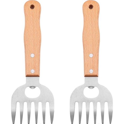 piezas de garras desmenuzadoras de carne de acero inoxidable para barbacoa, garras de oso, manipulador de carne, pollo, ternera, etc (1/5)