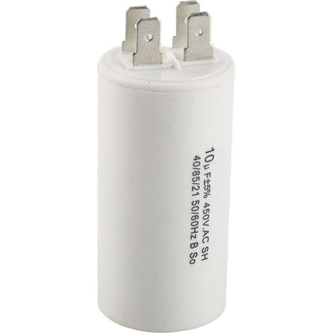 Condensateur de démarrage moteur à double insertion écologique CBB60 450 V 10 µF, résistance série équivalente 0,2 Ω (1/5)
