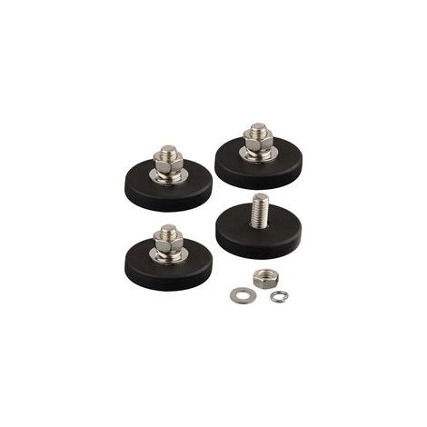 Set mit 4 kratzfesten Neodym-Magneten mit Gummibeschichtung und M6-Außengewinde, superstarke magnetische Befestigung für Beleuchtung (1/5)