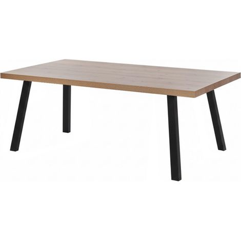 Table 170cm Aspect Bois finition Hudson Oak Piètement A Métal Noir - HUDSON (1/4)