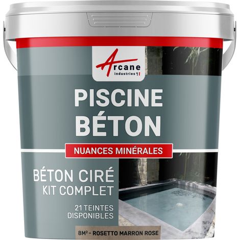 Enduit piscine, béton ciré, revetement piscine - 8 m² Rosetto Marron Rose - ARCANE INDUSTRIES (1/2)