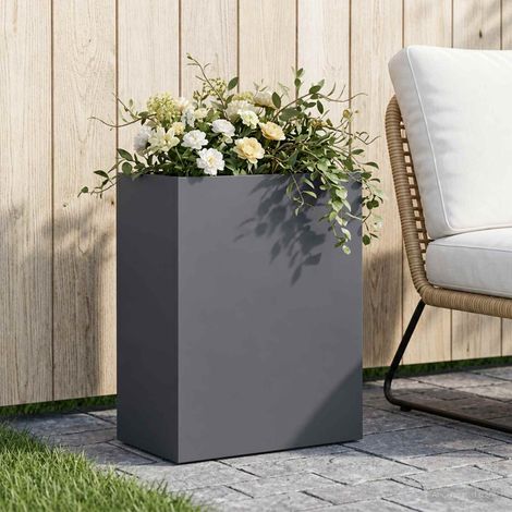 vidaXL Macetero de Jardín Gris antracita 40 x 20 x 40 cm (1/5)