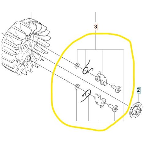KIT CRIC VOLANT MOTEUR 590281301 ORIGINAL HUSQVARNA
